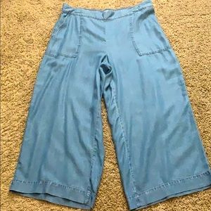 LOFT wide leg cropped pants